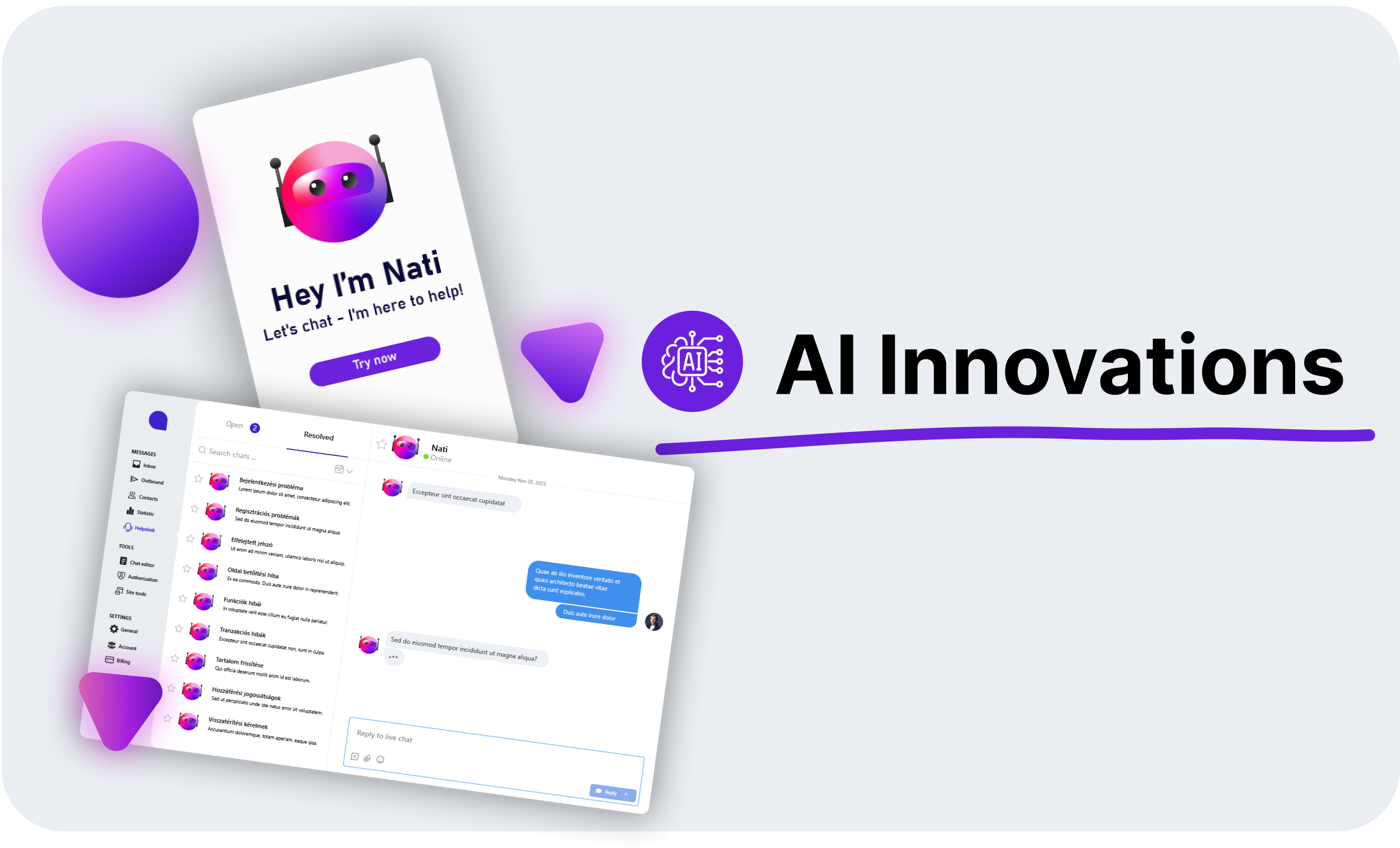 Nati AI Chat – ügyfélszolgálat